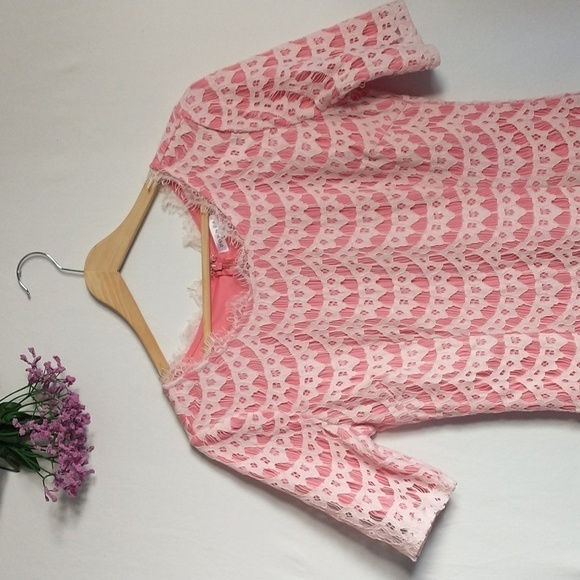 DownEast Fairycore Cottagecore 90's Y2K Grunge Lace Pink Dress Small - Picture 2 of 9